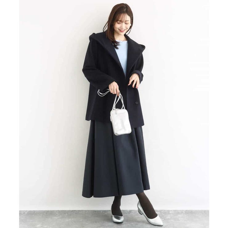 [超軽量]エアリアルウール ミドル丈フーデットコート | MK MICHEL KLEIN | 詳細画像6 