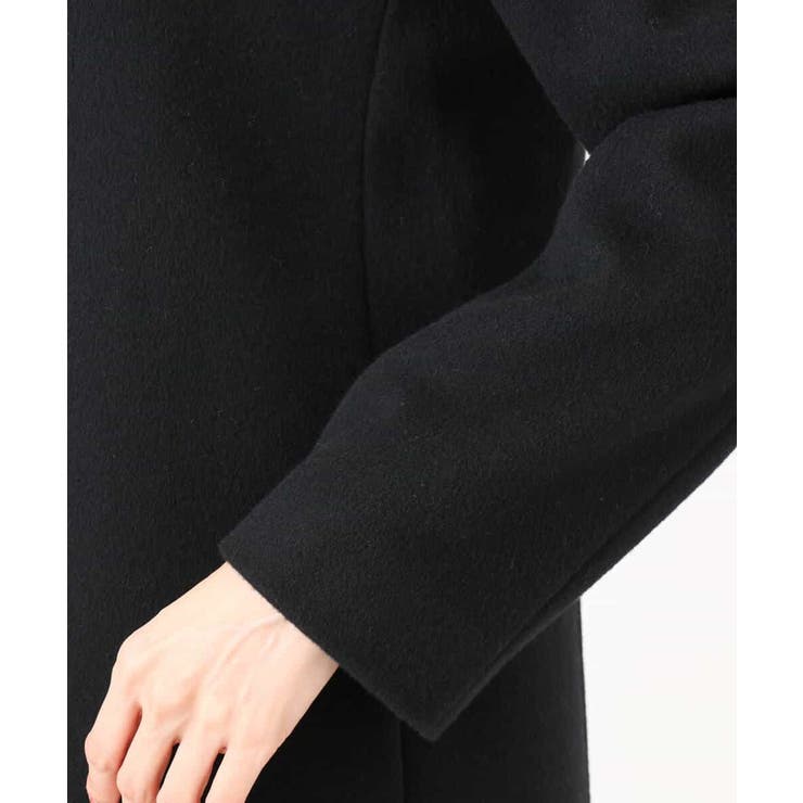 SUPER100sウール スタンドカラーロングコート | MK MICHEL KLEIN | 詳細画像20 