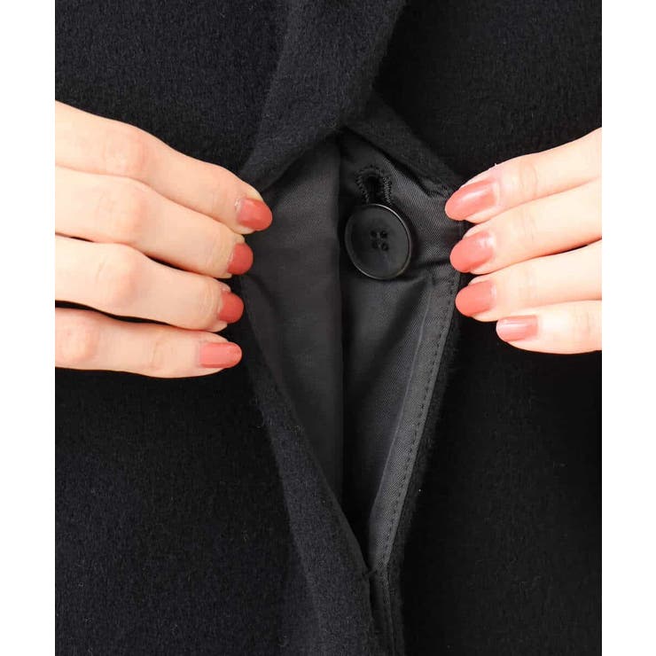 SUPER100sウール スタンドカラーロングコート | MK MICHEL KLEIN | 詳細画像24 