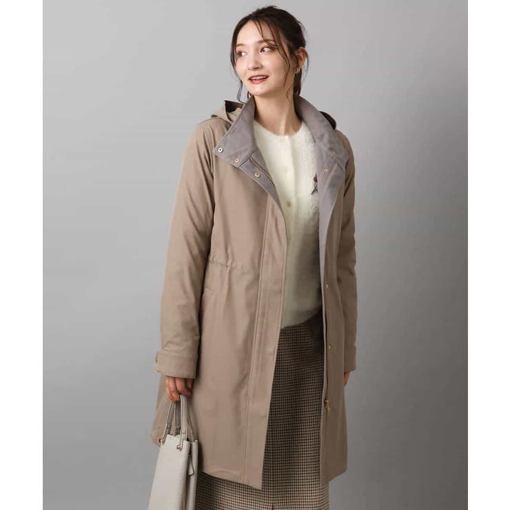MAXMARA モッズコート　ダウンライナー　花柄　2way　フード　42　XL MAXMARA モッズコート ダウンライナー 花柄 2way フード 42 XL