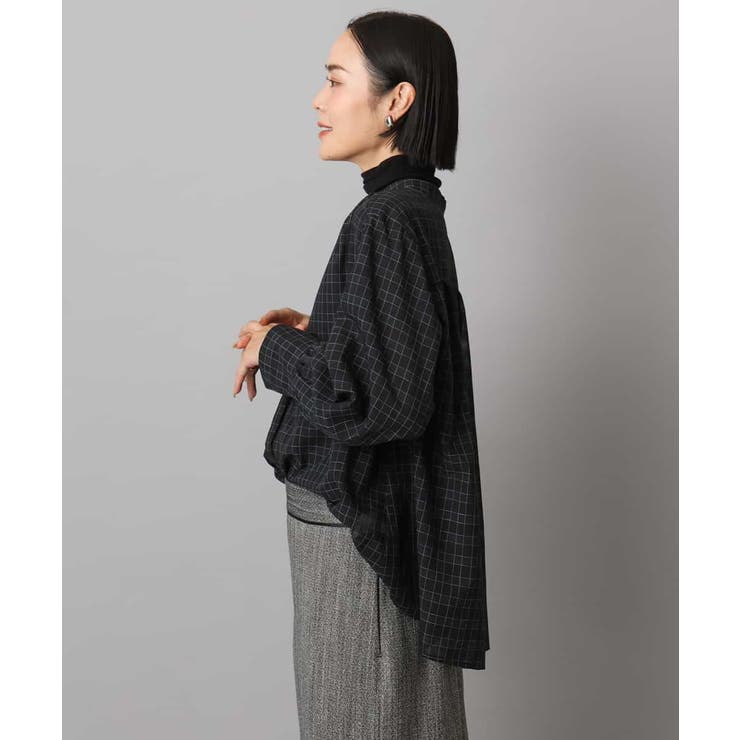 シアーチェックAラインブラウス | MICHEL KLEIN | 詳細画像16 