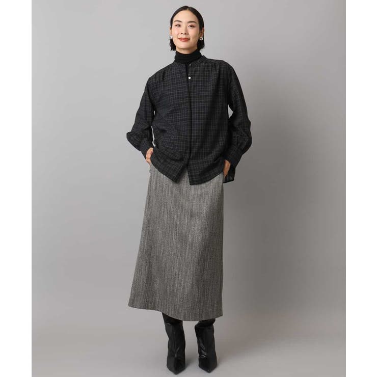 シアーチェックAラインブラウス | MICHEL KLEIN | 詳細画像20 