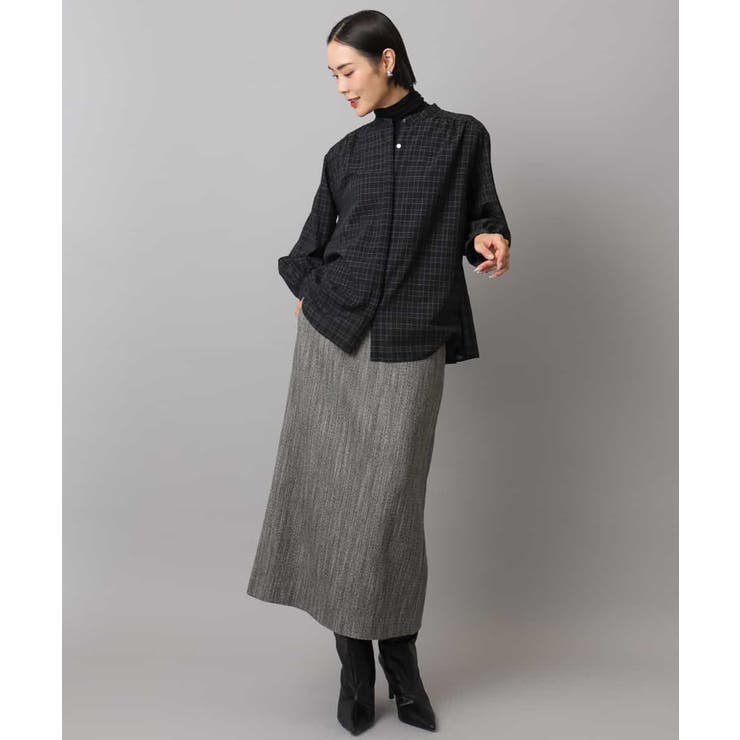 シアーチェックAラインブラウス | MICHEL KLEIN | 詳細画像21 