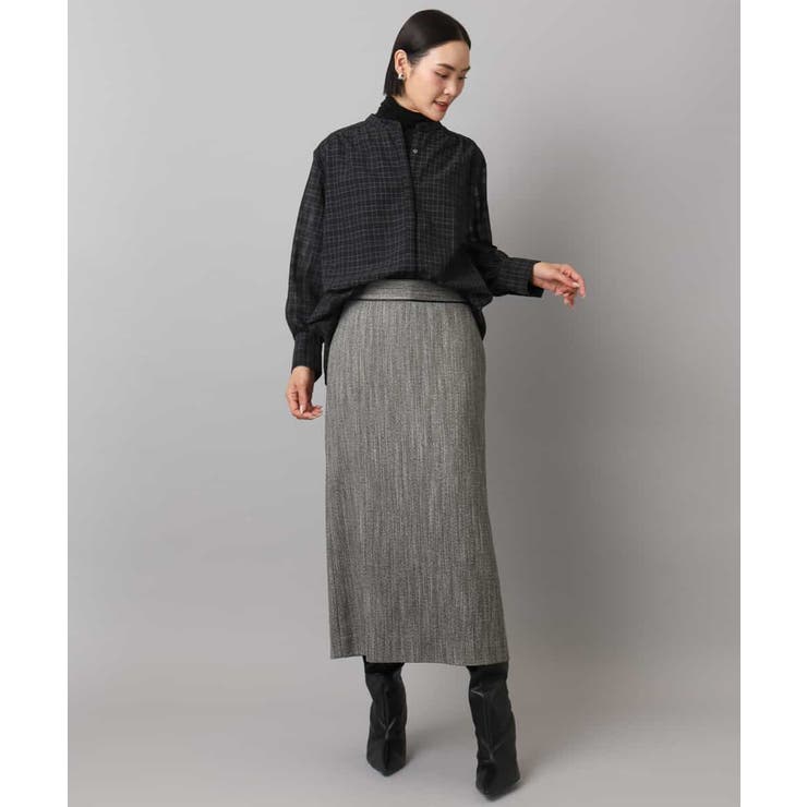 シアーチェックAラインブラウス | MICHEL KLEIN | 詳細画像22 