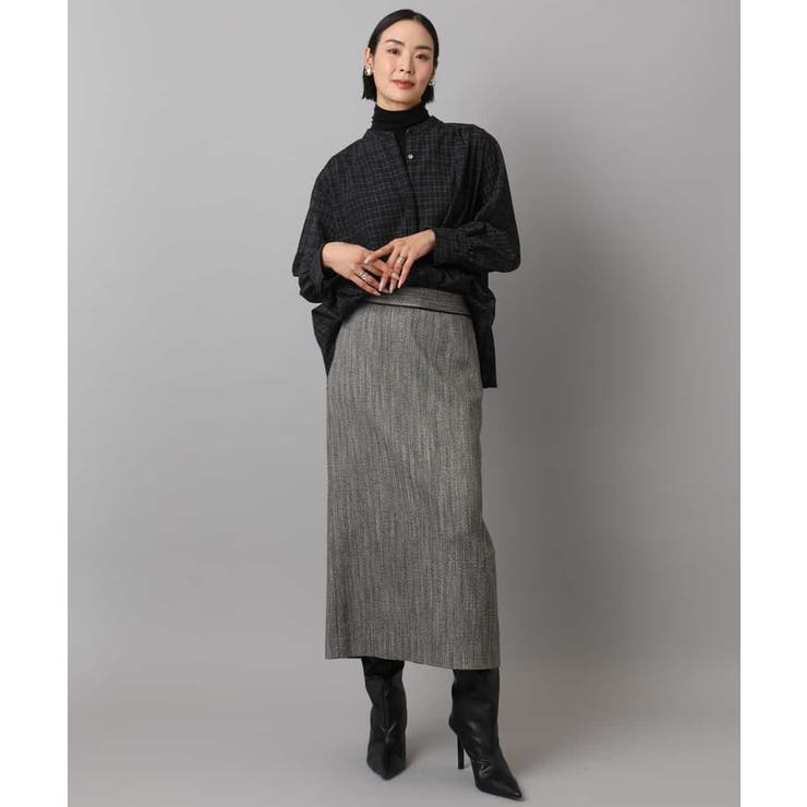 シアーチェックAラインブラウス | MICHEL KLEIN | 詳細画像23 