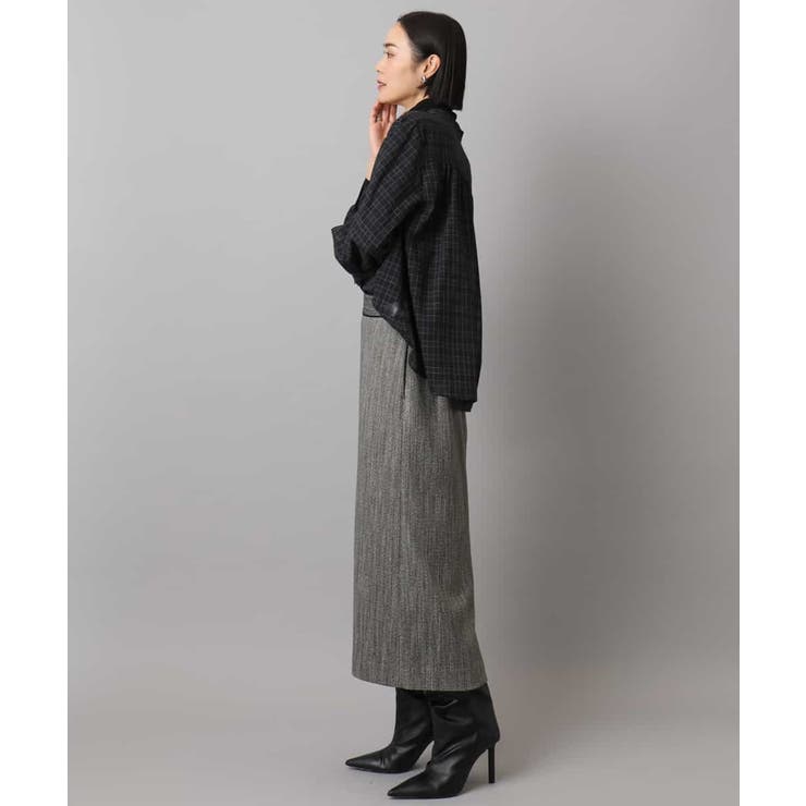 シアーチェックAラインブラウス | MICHEL KLEIN | 詳細画像24 