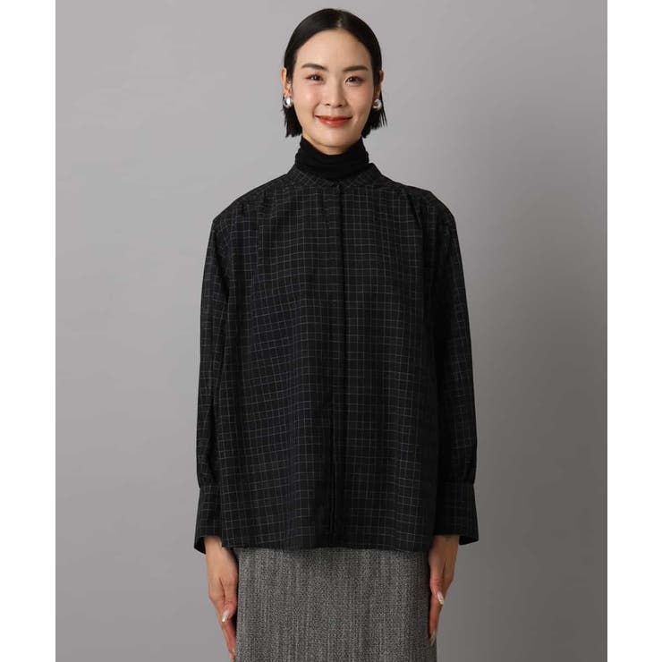 シアーチェックAラインブラウス | MICHEL KLEIN | 詳細画像25 