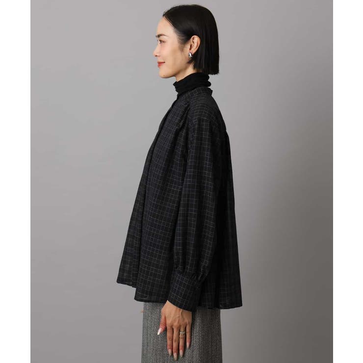 シアーチェックAラインブラウス | MICHEL KLEIN | 詳細画像26 