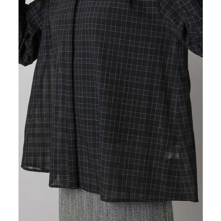 シアーチェックAラインブラウス | MICHEL KLEIN | 詳細画像30 