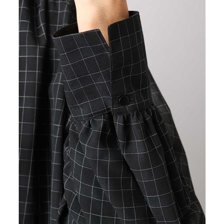 シアーチェックAラインブラウス | MICHEL KLEIN | 詳細画像32 