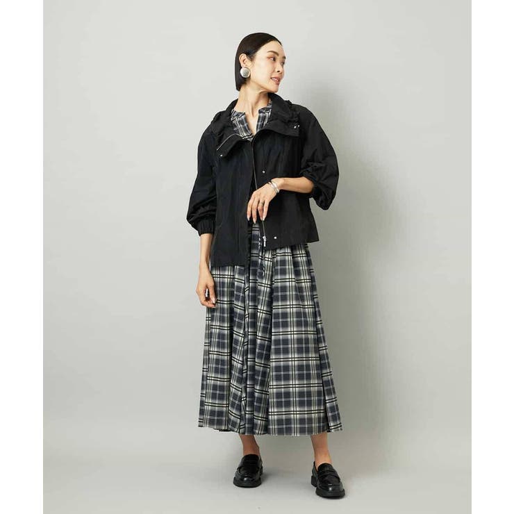 [セットアップ対応]ギャザーブラウス シアーチェック柄 | MICHEL KLEIN | 詳細画像6 