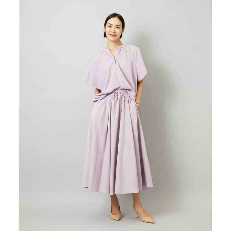 [セットアップ対応]ギャザーブラウス サッカー無地 | MICHEL KLEIN | 詳細画像11 