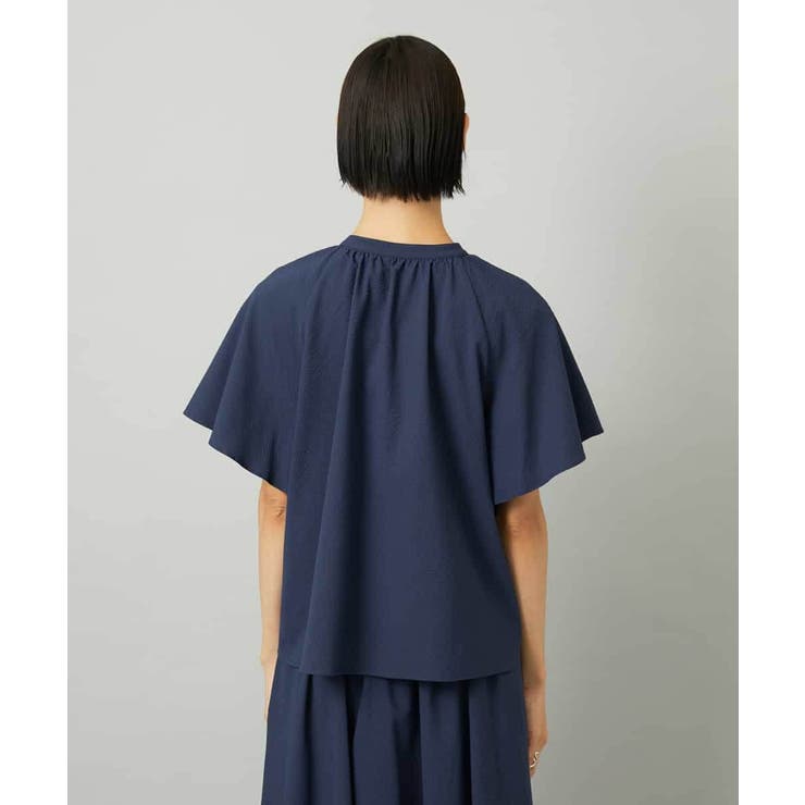 [セットアップ対応]ギャザーブラウス サッカー無地 | MICHEL KLEIN | 詳細画像15 