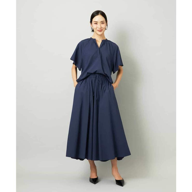 [セットアップ対応]ギャザーブラウス サッカー無地 | MICHEL KLEIN | 詳細画像6 