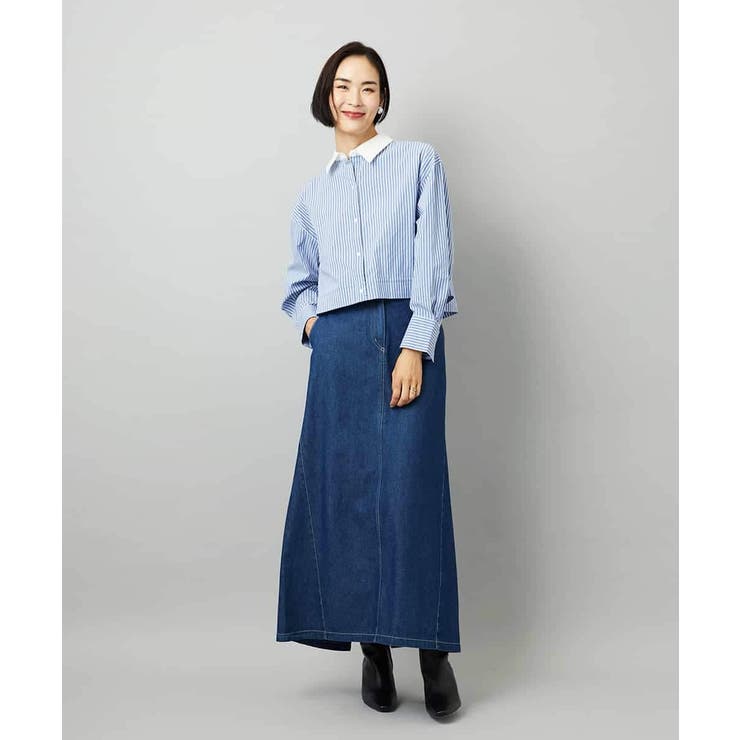 [2WAY]クレリックオーバーサイズストライプシャツ | MICHEL KLEIN | 詳細画像17 