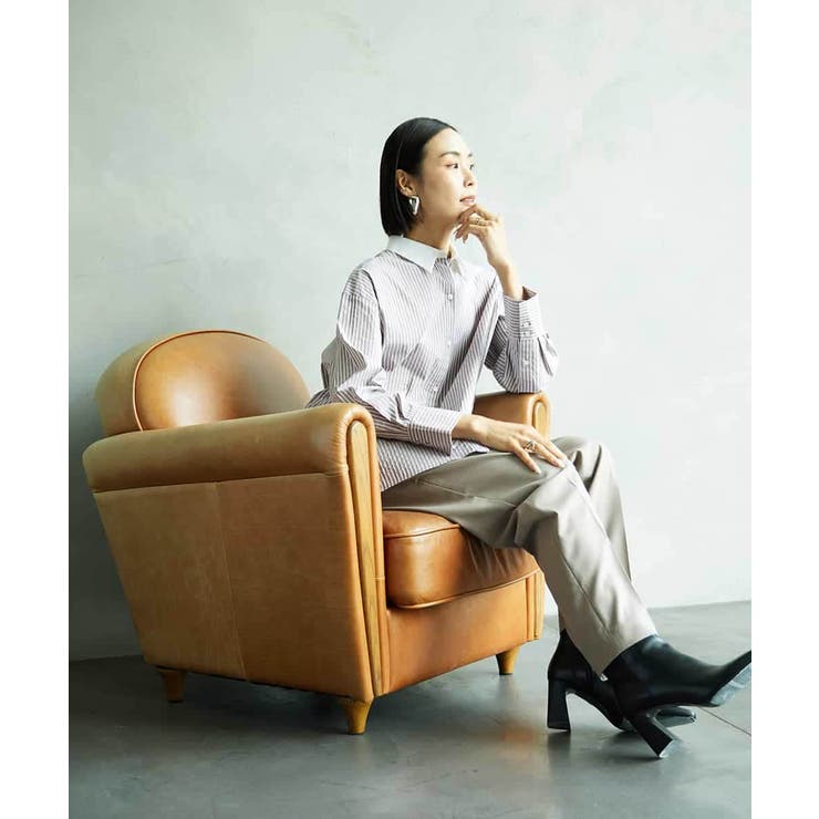 [2WAY]クレリックオーバーサイズストライプシャツ | MICHEL KLEIN | 詳細画像19 