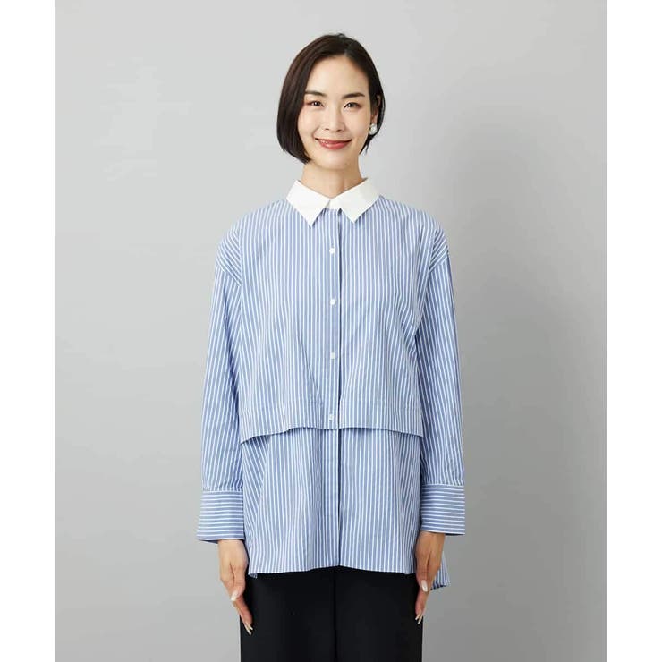 [2WAY]クレリックオーバーサイズストライプシャツ | MICHEL KLEIN | 詳細画像23 