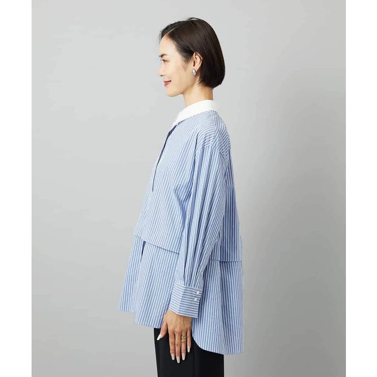[2WAY]クレリックオーバーサイズストライプシャツ | MICHEL KLEIN | 詳細画像24 
