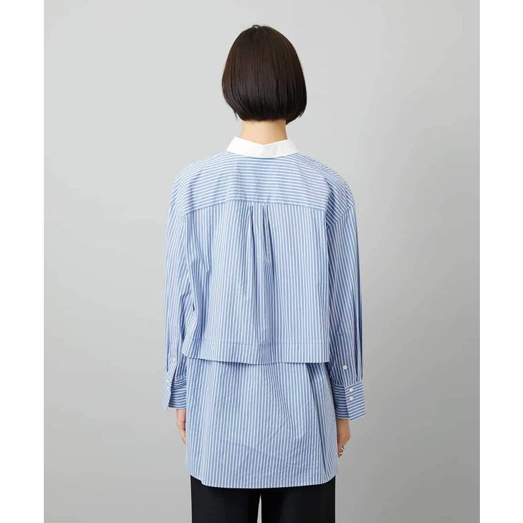 [2WAY]クレリックオーバーサイズストライプシャツ | MICHEL KLEIN | 詳細画像25 