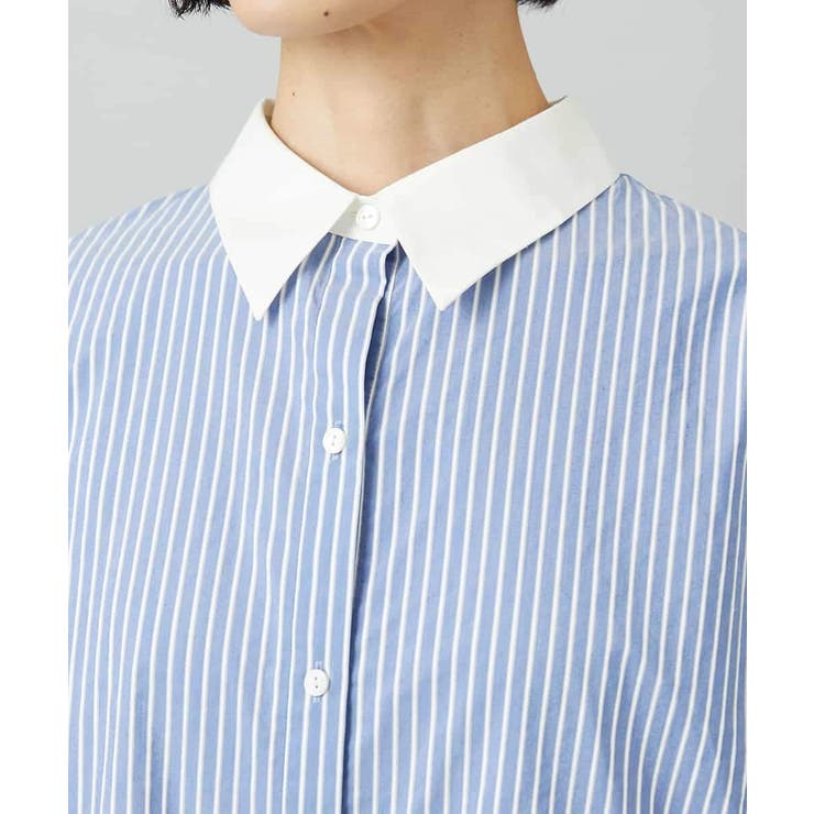 [2WAY]クレリックオーバーサイズストライプシャツ | MICHEL KLEIN | 詳細画像26 