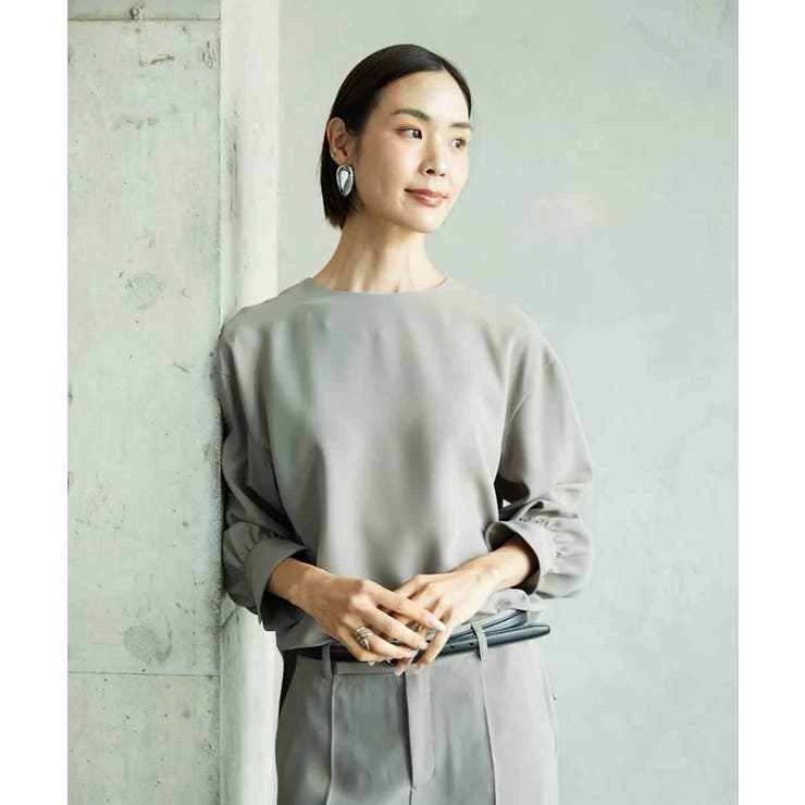 [セットアップ対応]ノーカラーブラウス | MICHEL KLEIN | 詳細画像11 