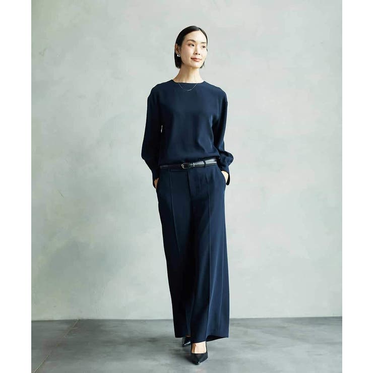 [セットアップ対応]ノーカラーブラウス | MICHEL KLEIN | 詳細画像3 