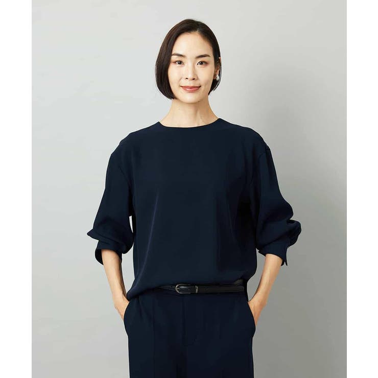 [セットアップ対応]ノーカラーブラウス | MICHEL KLEIN | 詳細画像6 