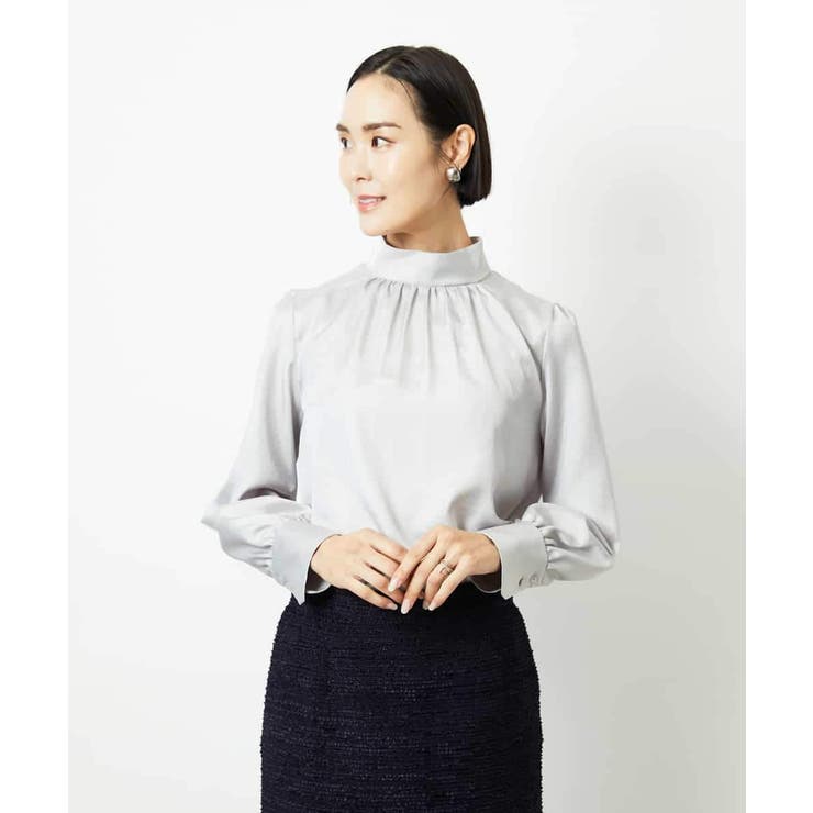 ギャザーディテールブラウス | MICHEL KLEIN | 詳細画像3 