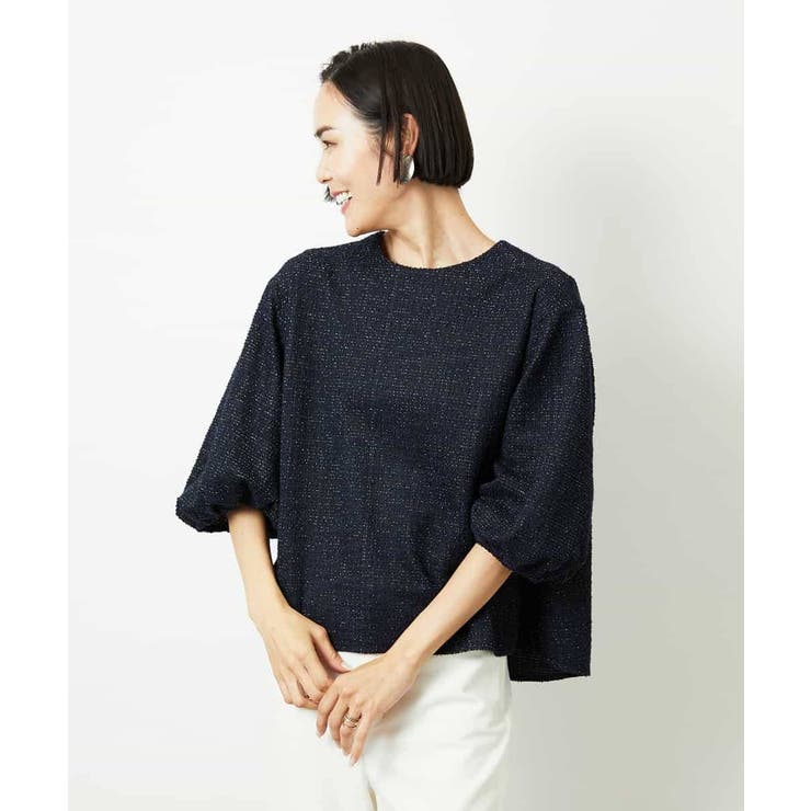 ネイビー | ツィードライクプルオーバー | MICHEL KLEIN