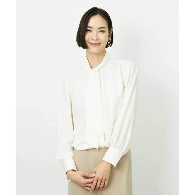 アイボリー | ボウタイブラウス | MICHEL KLEIN