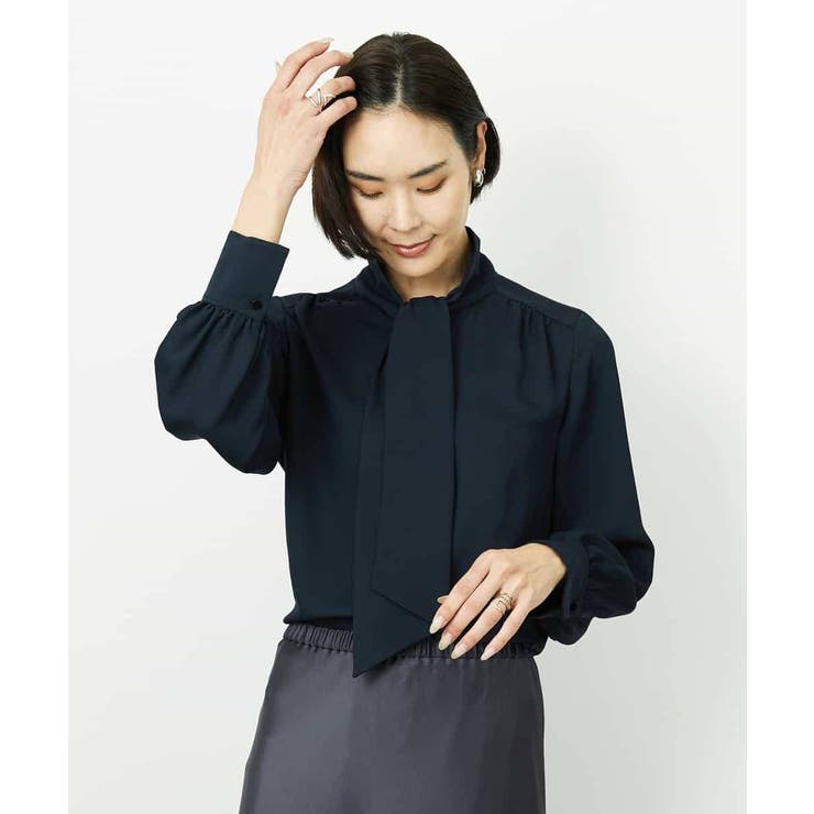 ブラック | ボウタイブラウス | MICHEL KLEIN