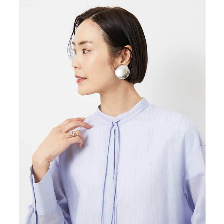 テンセルドビー細ボウタイブラウス | MICHEL KLEIN | 詳細画像1 