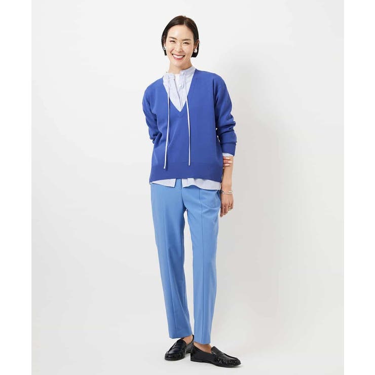 テンセルドビー細ボウタイブラウス | MICHEL KLEIN | 詳細画像10 