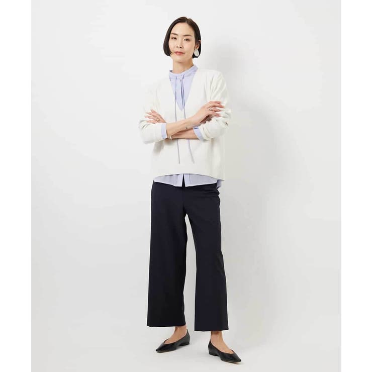 テンセルドビー細ボウタイブラウス | MICHEL KLEIN | 詳細画像18 