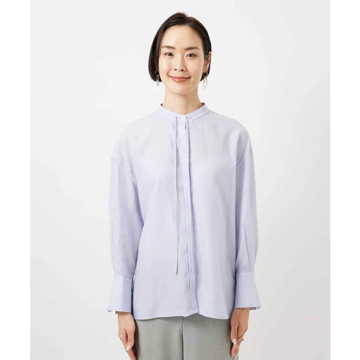 テンセルドビー細ボウタイブラウス | MICHEL KLEIN | 詳細画像21 