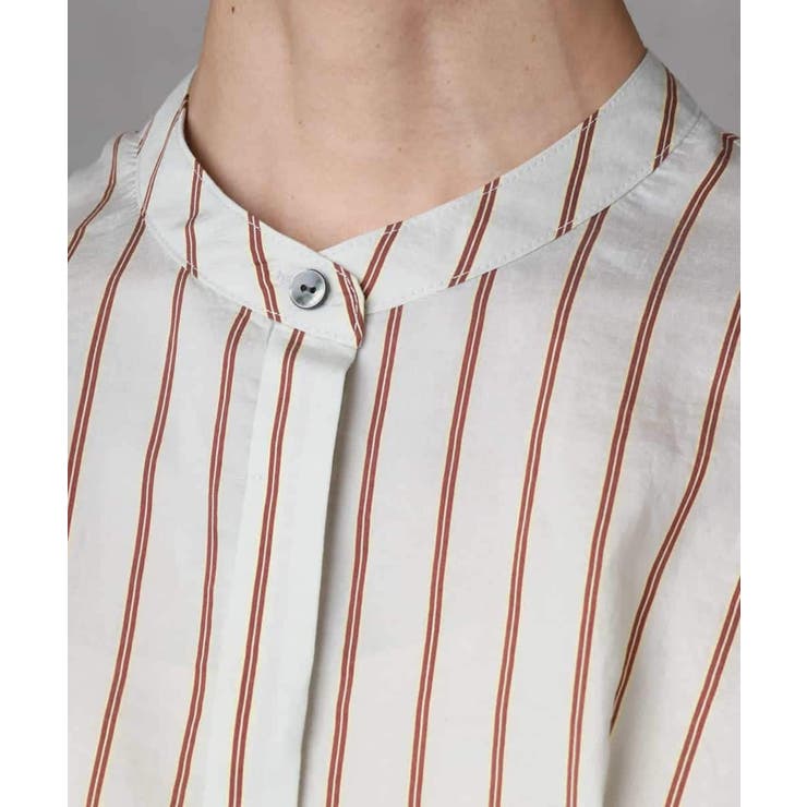 ストライプ柄デザインタックブラウス | MICHEL KLEIN | 詳細画像9 