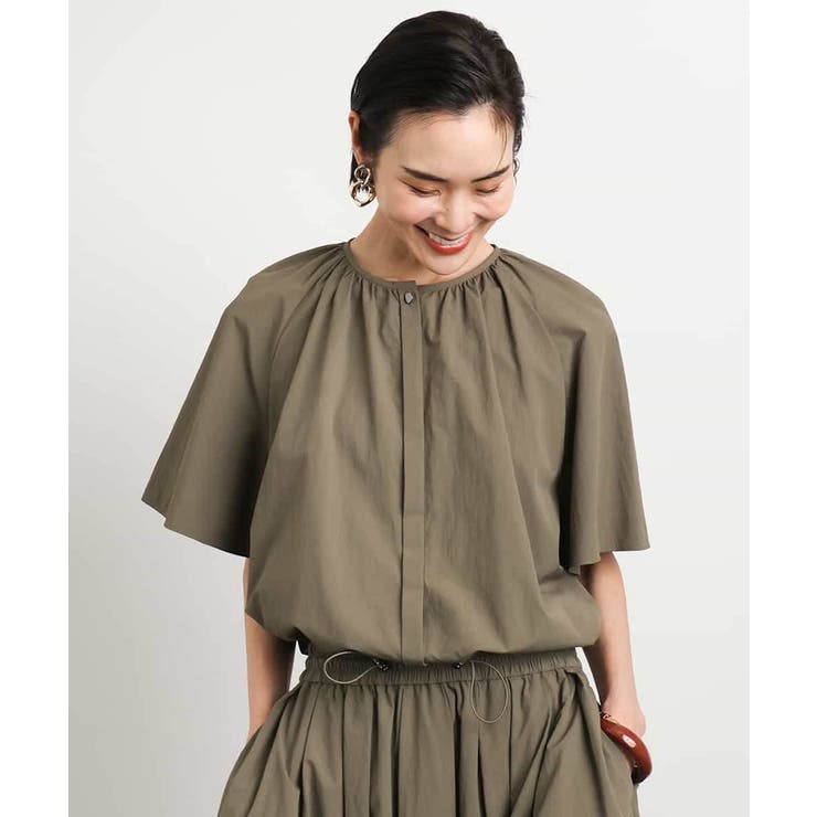 [ドライタッチ]ギャザーブラウス 無地(セットアップ対応) | MICHEL KLEIN | 詳細画像11 