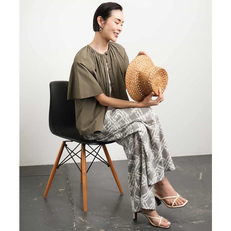 [ドライタッチ]ギャザーブラウス 無地(セットアップ対応) | MICHEL KLEIN | 詳細画像9 