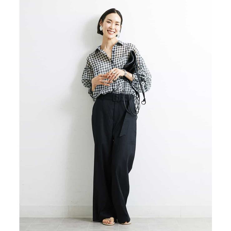 美品　MaxMara MARELLA ギンガムチェック オーバーサイズシャツ L 美品 MaxMara MARELLA ギンガムチェック オーバーサイズシャツ L
