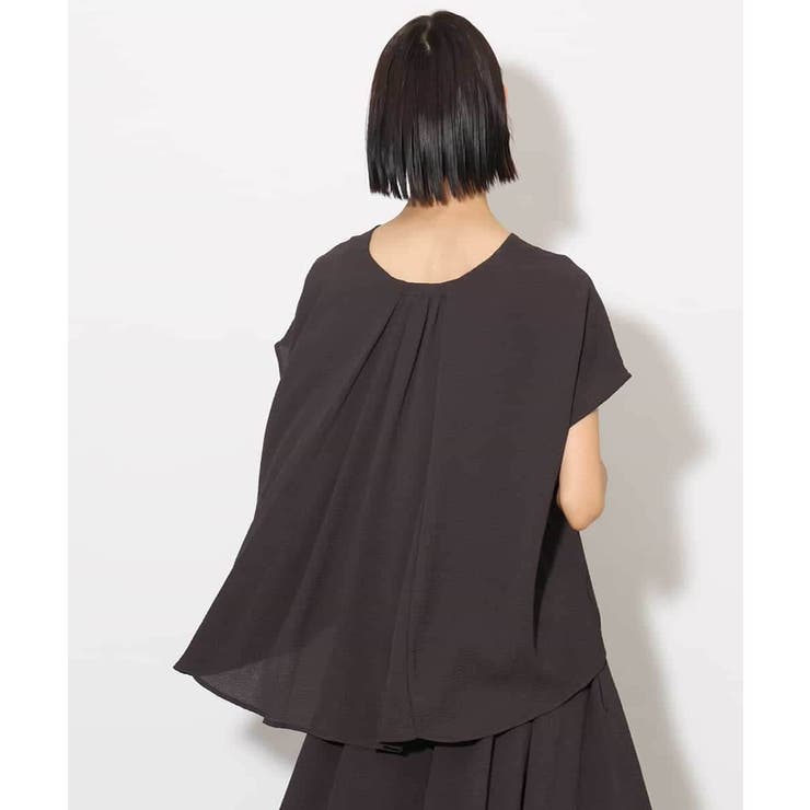 [セットアップ対応]楊柳Vネックデザインブラウス | MICHEL KLEIN | 詳細画像14 