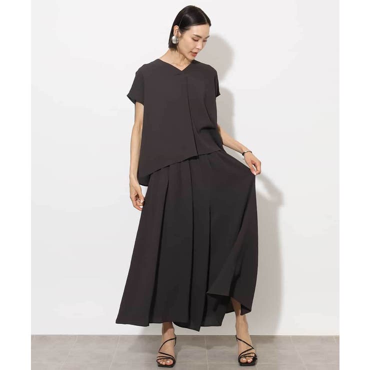 [セットアップ対応]楊柳Vネックデザインブラウス | MICHEL KLEIN | 詳細画像16 