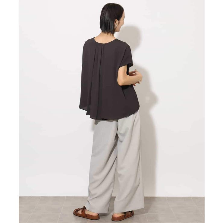 [セットアップ対応]楊柳Vネックデザインブラウス | MICHEL KLEIN | 詳細画像22 