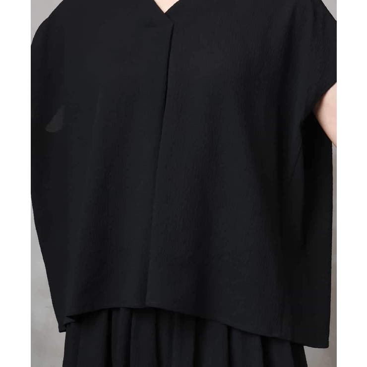 [セットアップ対応]楊柳Vネックデザインブラウス | MICHEL KLEIN | 詳細画像28 