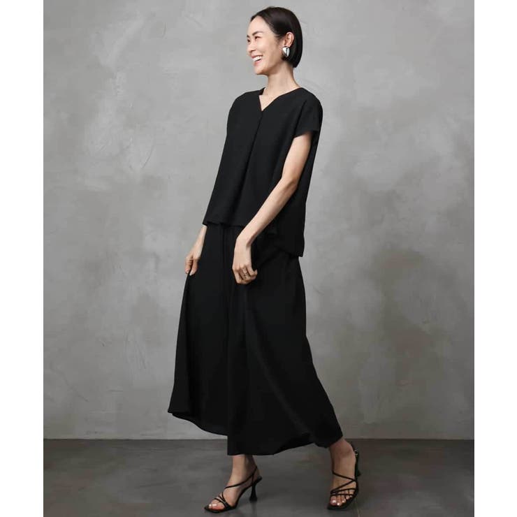 [セットアップ対応]楊柳Vネックデザインブラウス | MICHEL KLEIN | 詳細画像5 