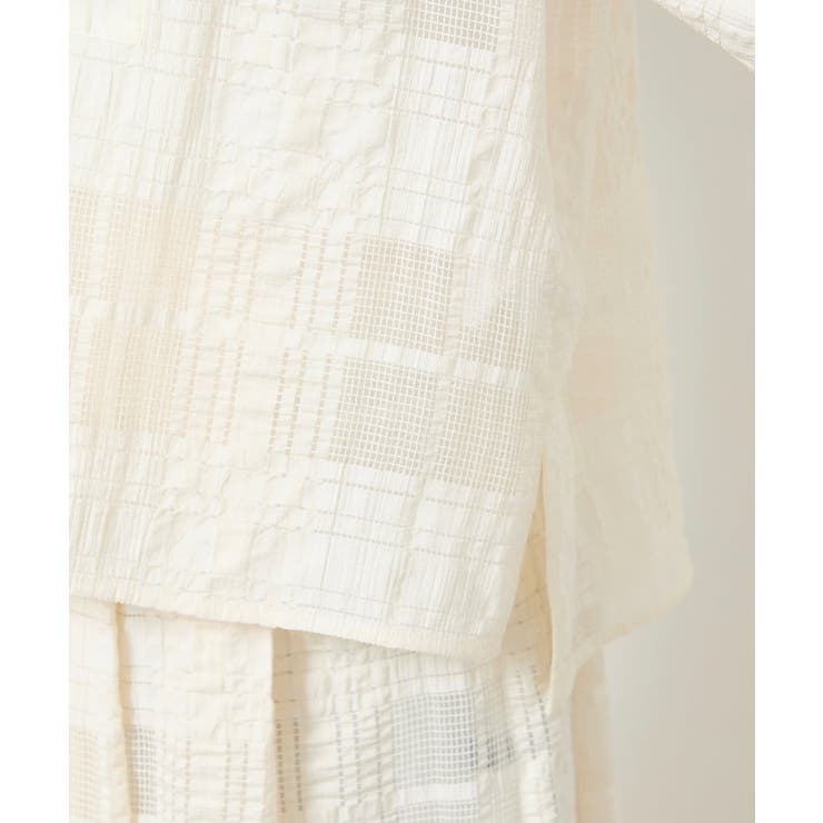 [セットアップ対応]チェックジャカードレースブラウス | MICHEL KLEIN | 詳細画像27 