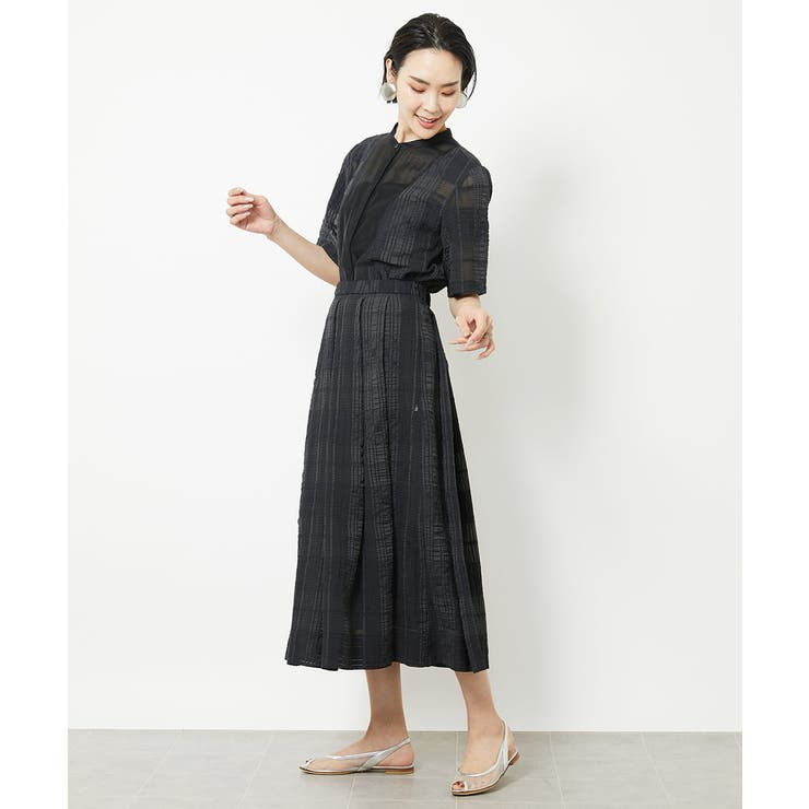 [セットアップ対応]チェックジャカードレースブラウス | MICHEL KLEIN | 詳細画像7 