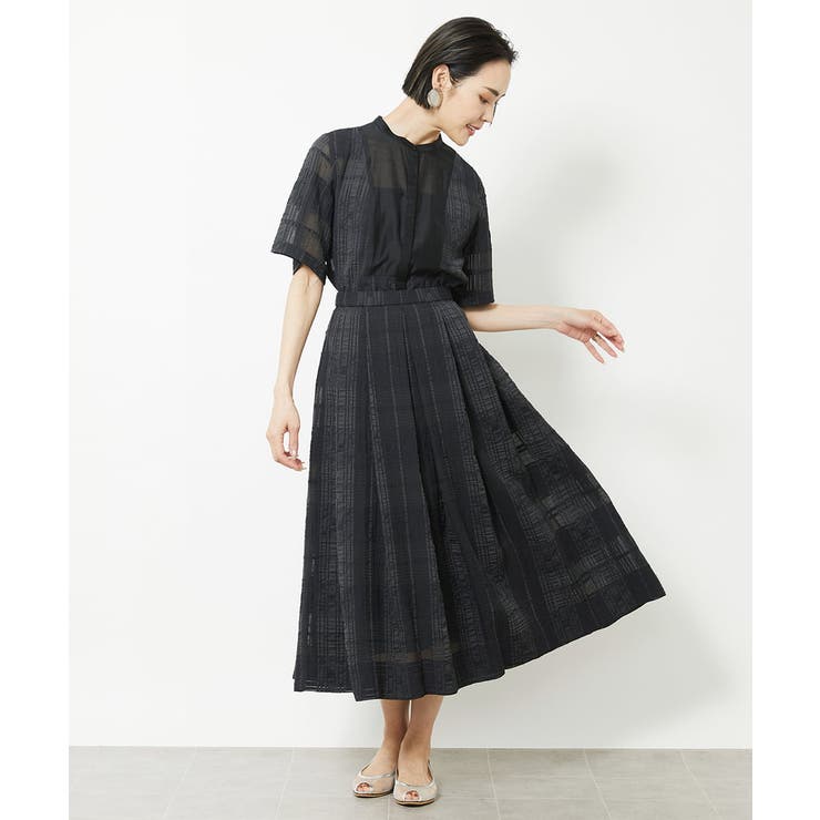 [セットアップ対応]チェックジャカードレースブラウス | MICHEL KLEIN | 詳細画像8 