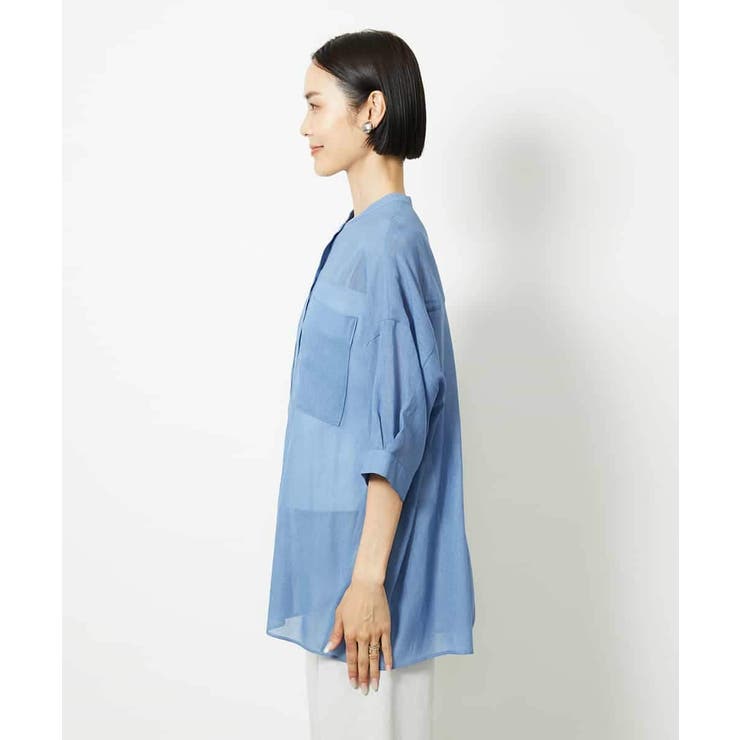 バンドカラーシアーブラウス | MICHEL KLEIN | 詳細画像35 