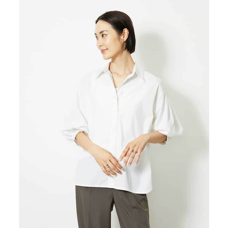 ホワイト | 袖ボリュームシャツ | MICHEL KLEIN