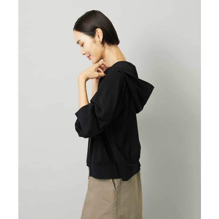 シアー裏毛アクセントラメパーカー | MICHEL KLEIN | 詳細画像4 